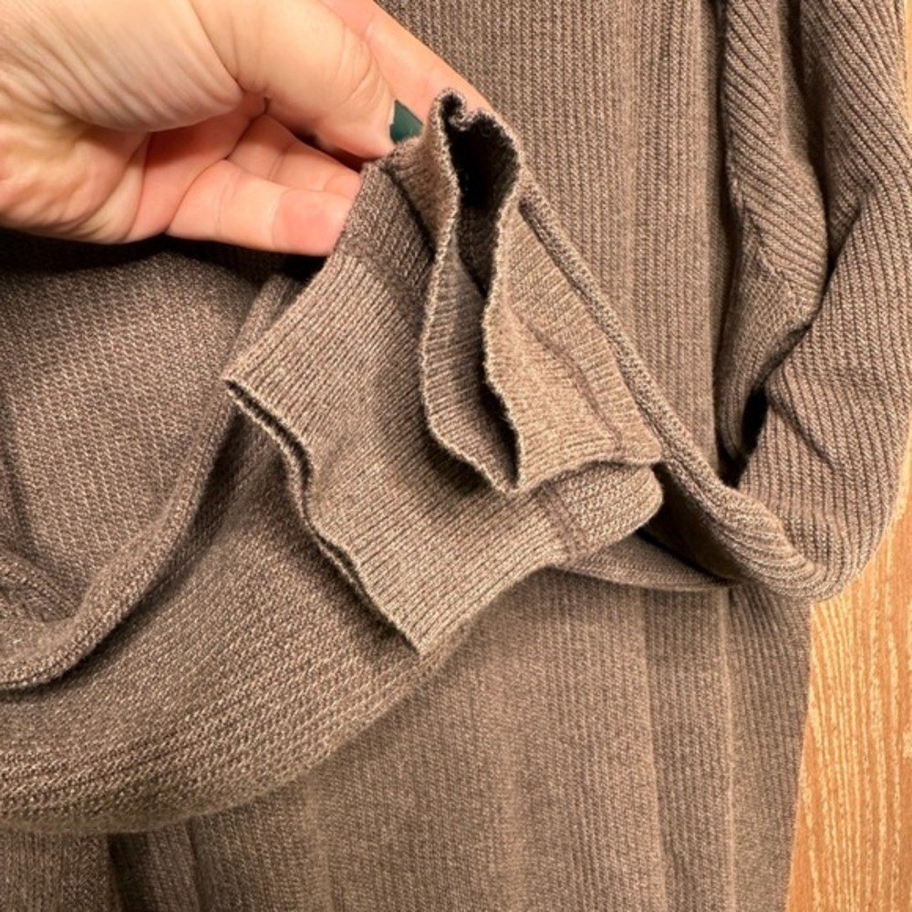 Tommy Bahama Mens Quarter Zip Ribbed Knit Pullover‎ Sweater Brown Size L Relaxed - Picture 5 of 8